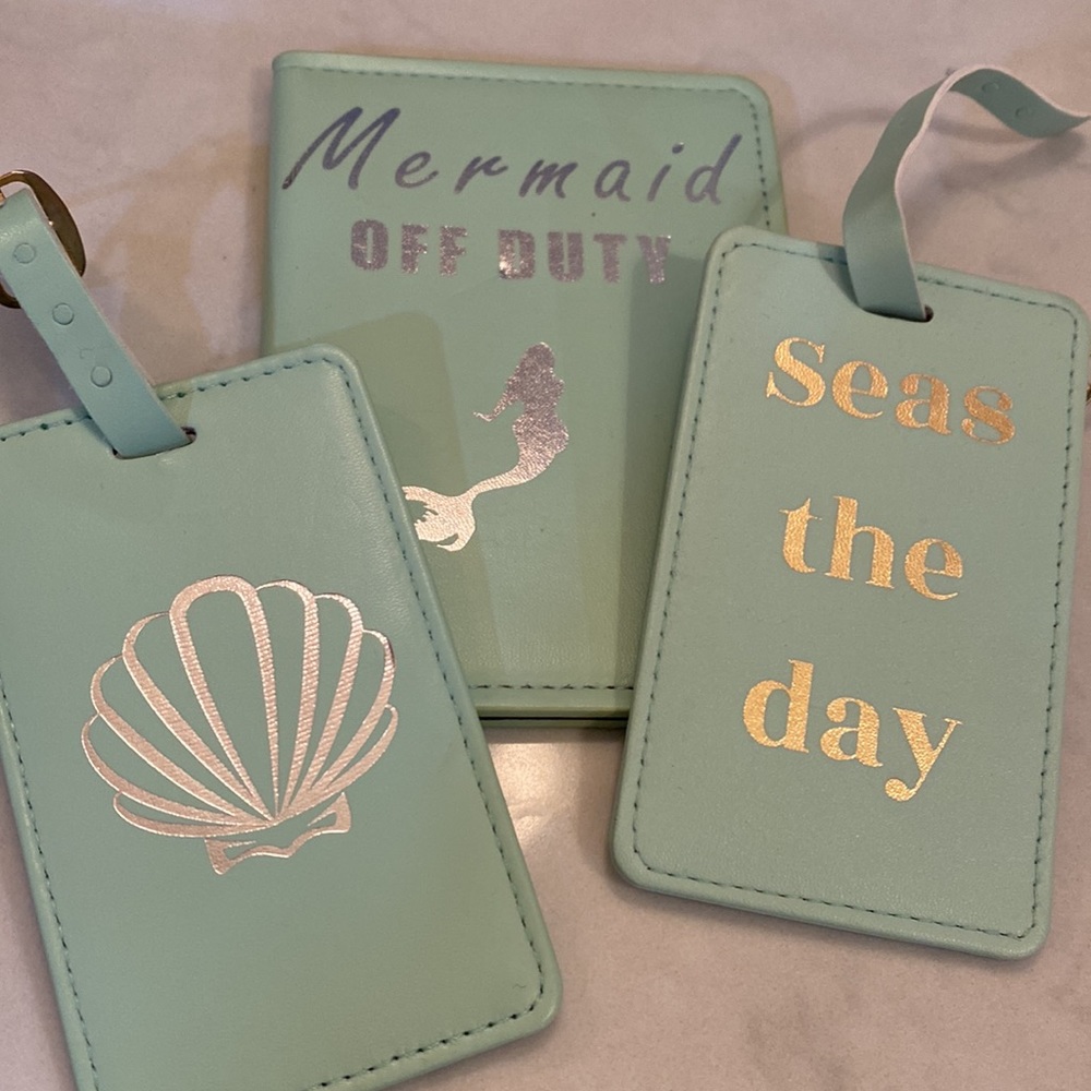Nautical Mermaid Passport Case and Luggage Tags